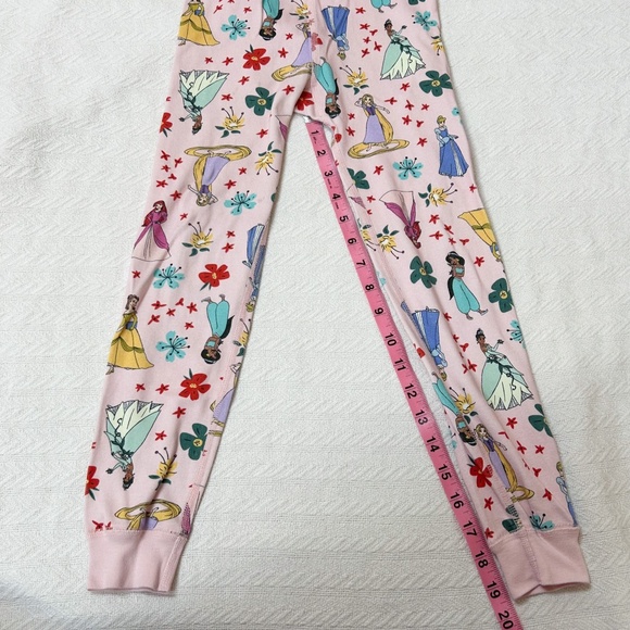 HANNA ANDERSSON Disney princess 2-piece pajamas, sz 6-7, light pink - Picture 9 of 13